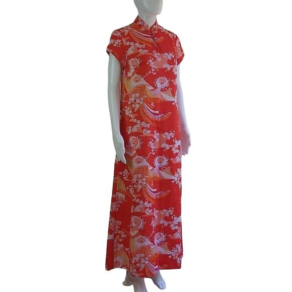 Vintage Kimo's Polynesian Shop Floral Hawaiian Dress Size 10 - Picture 4 of 8